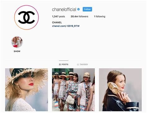 chanel official instagram|Meer.